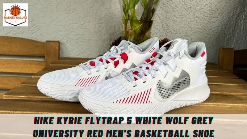 Nike Kyrie Flytrap 5 White Wolf Grey University Red Men's Basketball Shoe