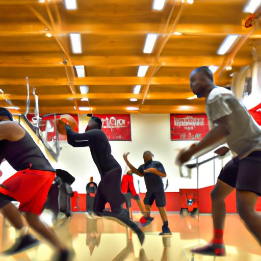 Dedicated players of CCSF Men's Basketball team honing their skills in the top-notch training facility.