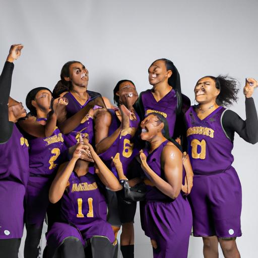The PVAMU Women's Basketball team rejoicing after a hard-fought victory.